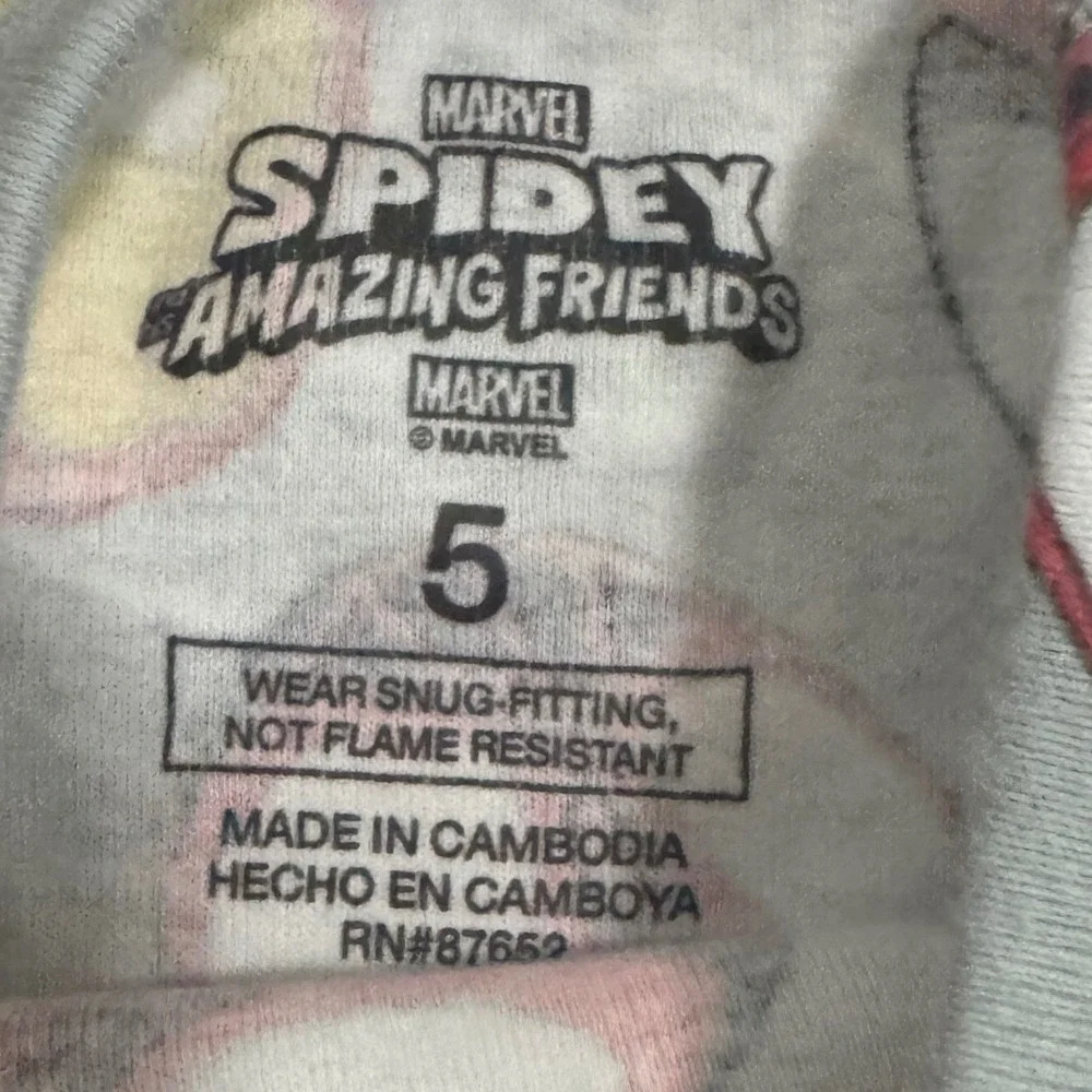 Marvel Spidey Pajama Bundle Boys Size 5 Spider Man PJ Sets Sweatshirt Lot‎